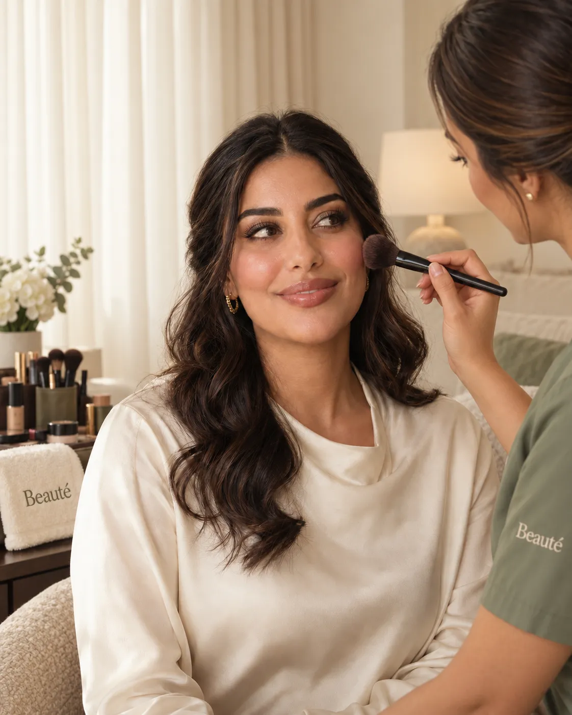 Getting ready for an occasion at home — conceptual editorial image