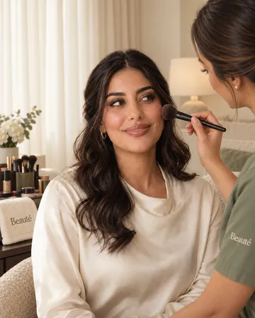 Conceptual makeup care at home