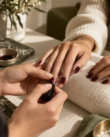 Conceptual nails care at home